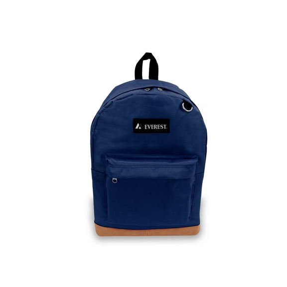 Everest 17" Suede Bottom Backpack, Navy All Ages, Unisex 1045GL-NY, Carrier and Shoulder Book Bag for School, Work, Sports, and Travel