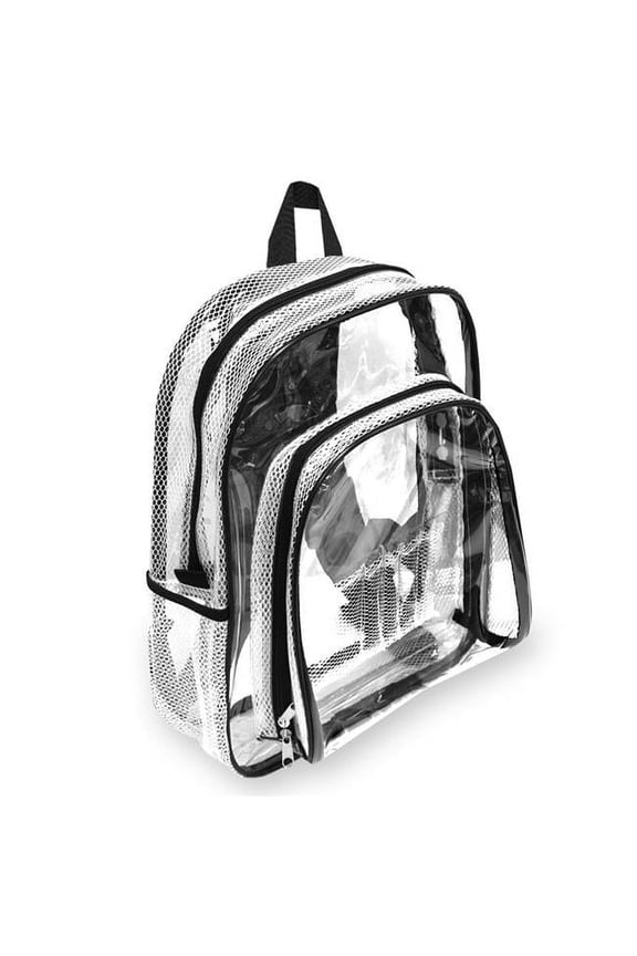 18" Clear Backpack - Large, Clear All Ages, Unisex 2055CL-WHT, Carrier and Shoulder Book Bag for School, Work, Sports, and Travel