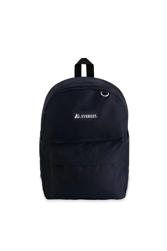 2045MSH-BK 16.5 x 13 x 6.5 in. Classic Laptop Backpack with Side Pocket, Black