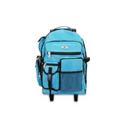 Everest 21" Deluxe Wheeled Backpack, Turquoise All Ages, Unisex 5045WH-TURQ, Carrier and Shoulder Book Bag for School, Work, Sports, and Travel