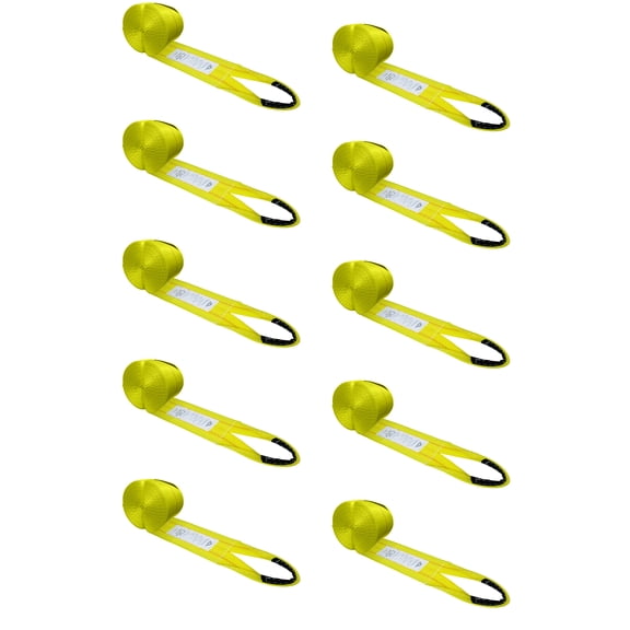 Everest 4"x30' Sewn-Eye Winch Strap 10PK 5400 lbs WLL Heavy Duty Winch Strap