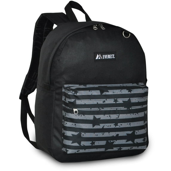 Everest Backpack Book Bag - Back to School Classic in Fun Prints & Patterns - Star Stripe