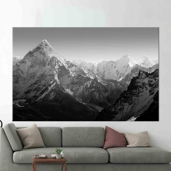 Everest Canvas Print, Himalaya Art, Mountain Landscape Wall Decor, Everest Base Camp, Landscape Canvas Poster, Everest Landscape Printed, Canvas Wall Decor - Rolled Canvas