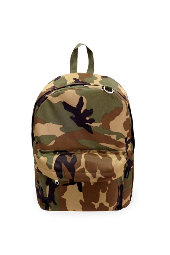 Classic Woodland Camo Backpack, One Size