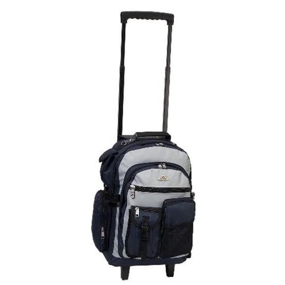 Everest Deluxe Rolling Backpack - Grey - 18.5 in - Large Capacity & Versatile Storage