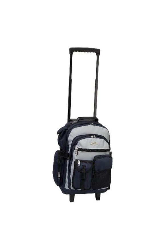 Deluxe Rolling Backpack - Grey - 18.5 in - Large Capacity & Versatile Storage