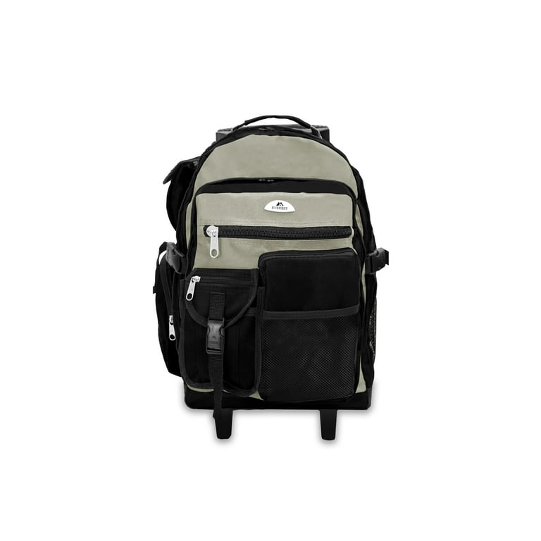 Everest Deluxe Wheeled Backpack 21 x 13.5 x 12 Gray Black