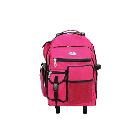 Everest Deluxe Wheeled Backpack 21"x 13.5"x 12" Hot Pink