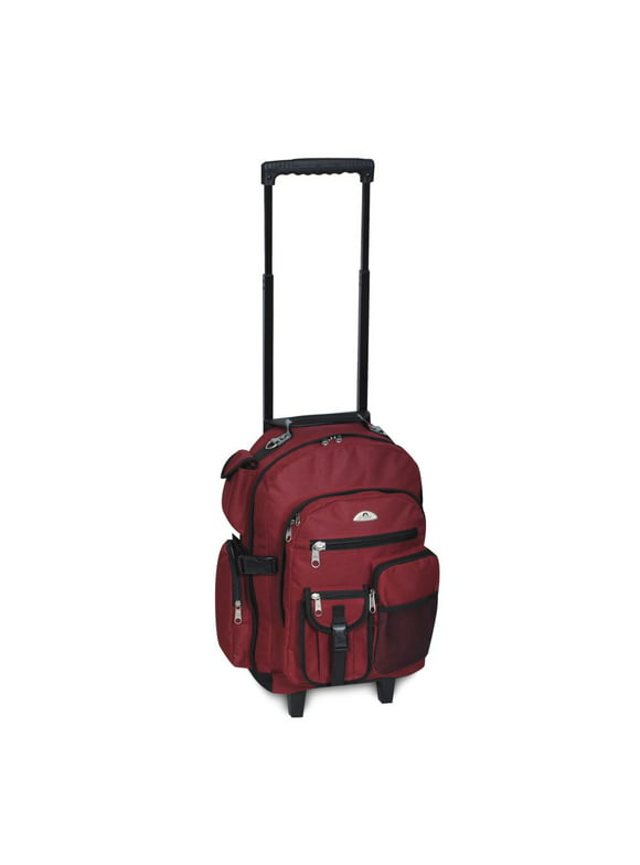 Everest Deluxe Wheeled Backpack - Burgundy