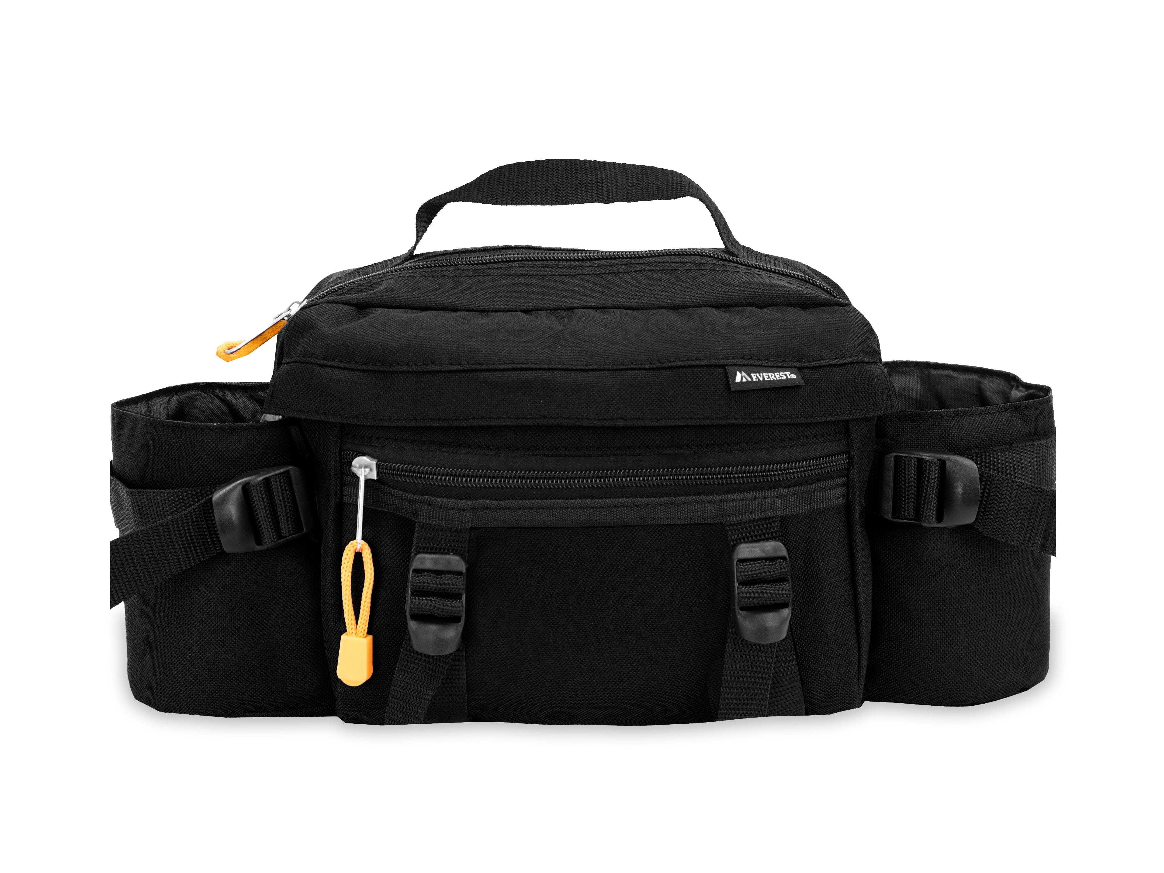 Everest Dual Bottle Insulated Unisex Waist Pack, Black - Walmart.com