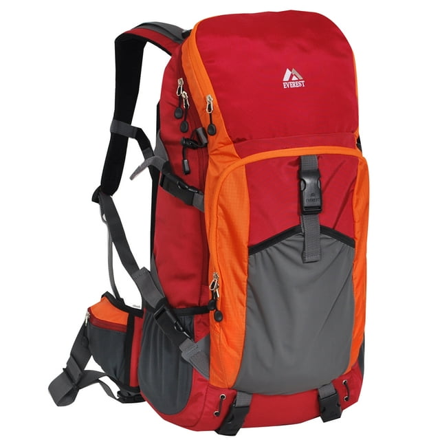 Everest Expedition Hiking Pack Red Orange