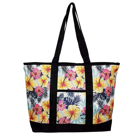 Everest Fashion Flower Print Shopping Tote -Personalization Available Blank - Floral