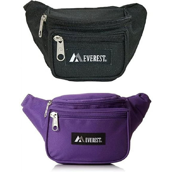 Everest Junior - Signature Waist Pack - Set of Two Parent Kid Size (Black and Purple)