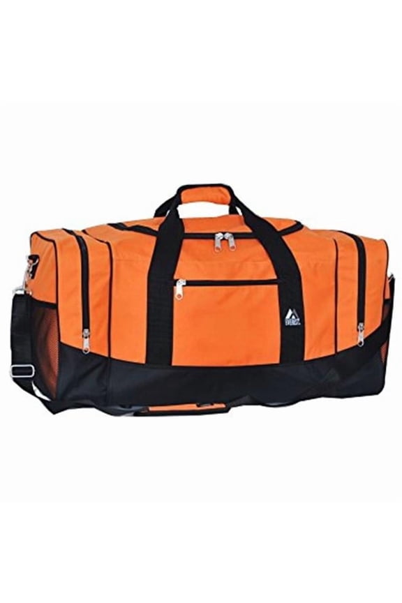 Large Crossover Duffel Bag - Orange & Black