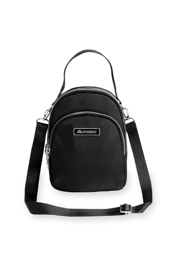 Mini Handbag, Black, HP1200-BK, Unisex, 8" Handbag Backpack for School, Work, and Travel