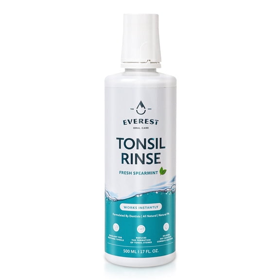 Everest Mouth Wash & Tonsil Stone Remover  Natural Mouthwash To Help Soothe Tonsils, Fight Bad Breath, & Relieve Dry Mouth