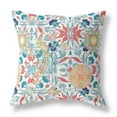thumbnail image 1 of Everest Peacock Indoor/Outdoor Pillow in White Red 28x28, 1 of 5
