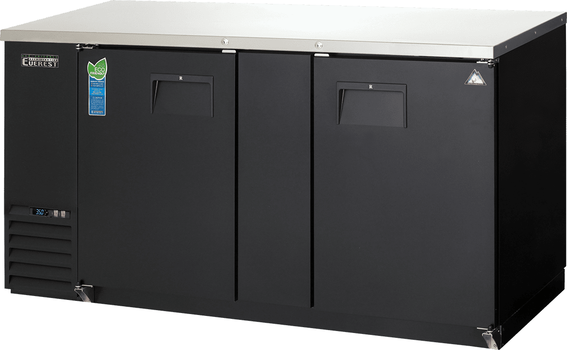 Everest Refrigeration EBB69-24 Back Bar Cooler Cabinet 2 Solid Doors, 115v, NSF - 20 cu. ft.