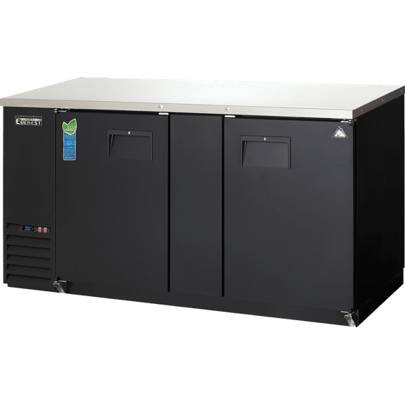 Everest Refrigeration EBB69 Back Bar Cooler Cabinet 2 Solid Doors, 115v, NSF - 24 cu. ft.