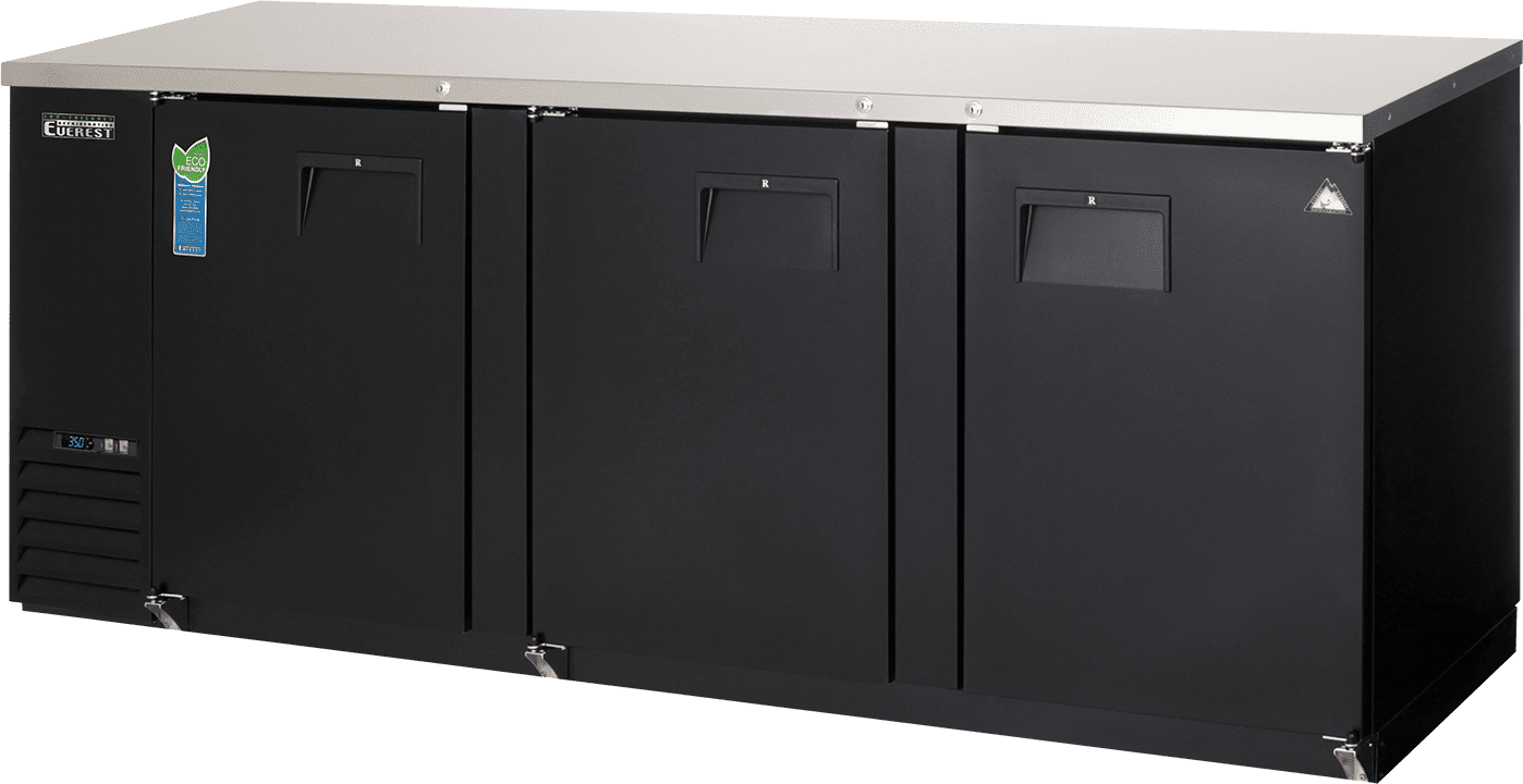 Everest Refrigeration EBB90-24 Back Bar Cooler Cabinet 3 Solid Doors, 115v, NSF - 28 cu. ft.
