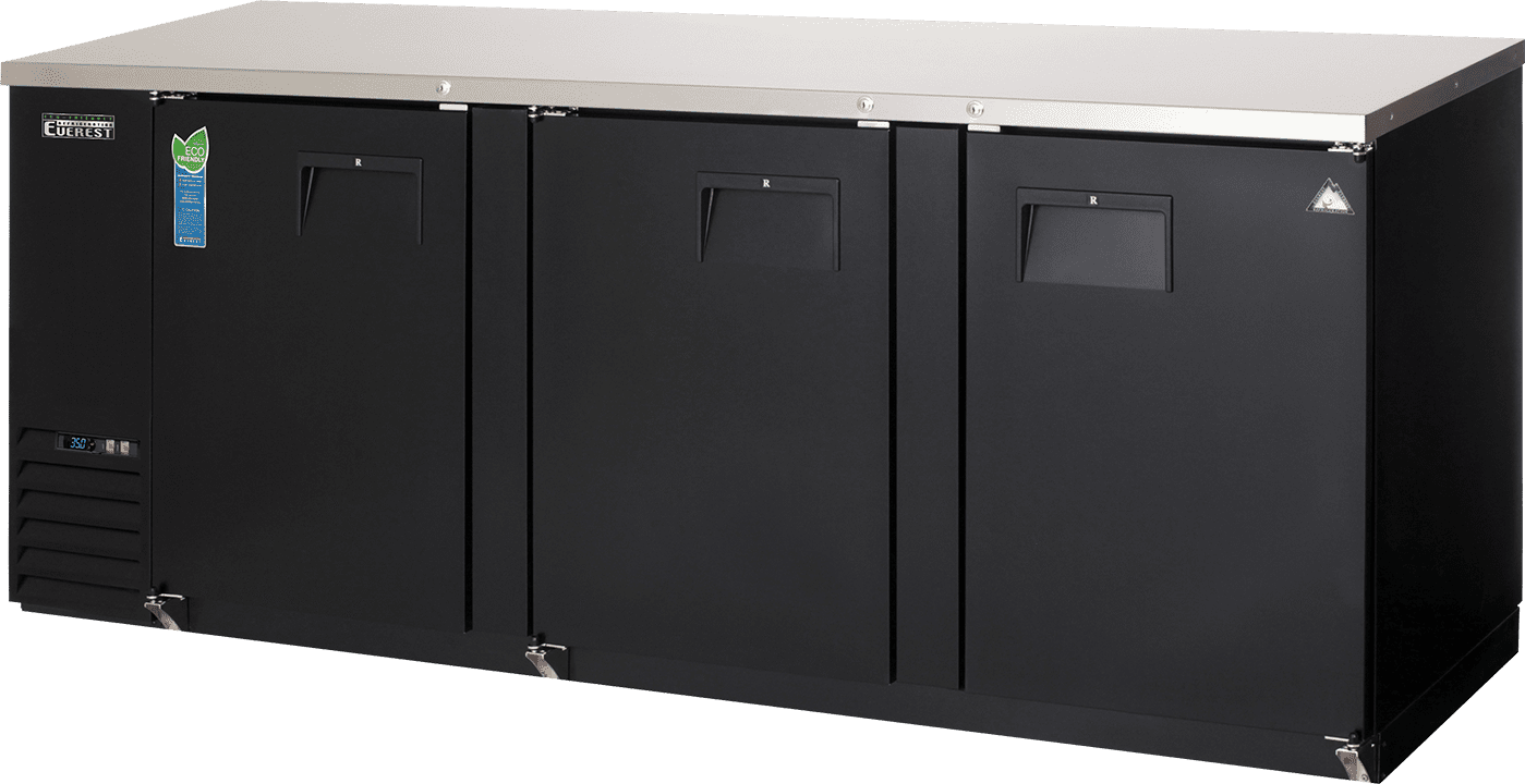 Everest Refrigeration EBB90 Back Bar Cooler Cabinet 3 Solid Doors, 115v, NSF - 32 cu. ft.
