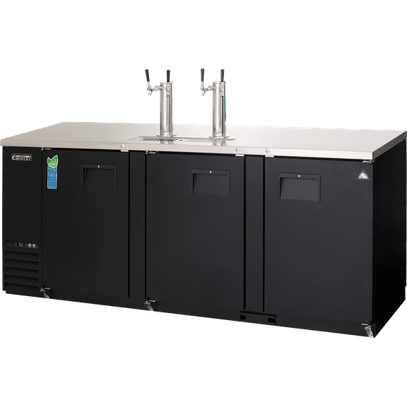 Everest Refrigeration EBD4 Draft Beer Dispenser 2 Tower 4 Taps, 115v, NSF - 32 cu. ft.