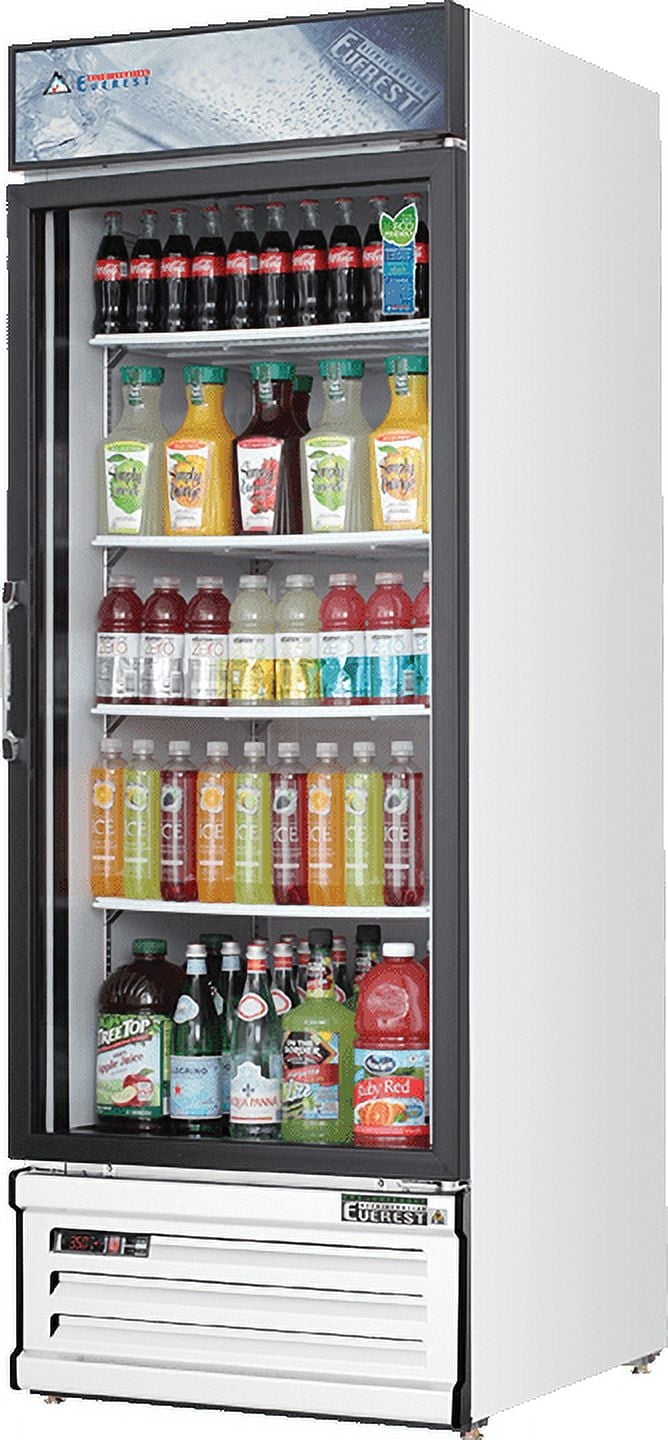 Everest Refrigeration EMGR24 Merchandising Refrigerator 1 Glass Door, 115v, NSF - 25 cu. ft.