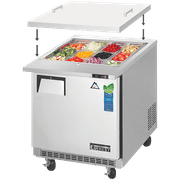 Everest Refrigeration EOTP1 Open Top Prep Table 12 Pans, 115v, NSF - 8 cu. ft.