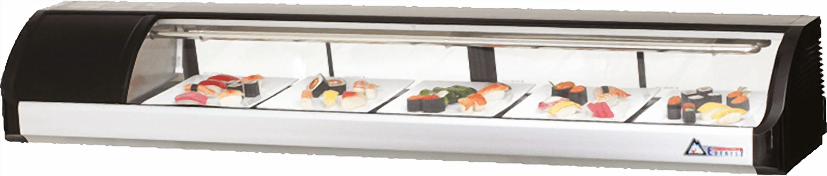 Everest Refrigeration ESC71L Countertop Refrigerated Display Left Mounted Case 4 Doors, 115v, NSF - 2.5 cu. ft.