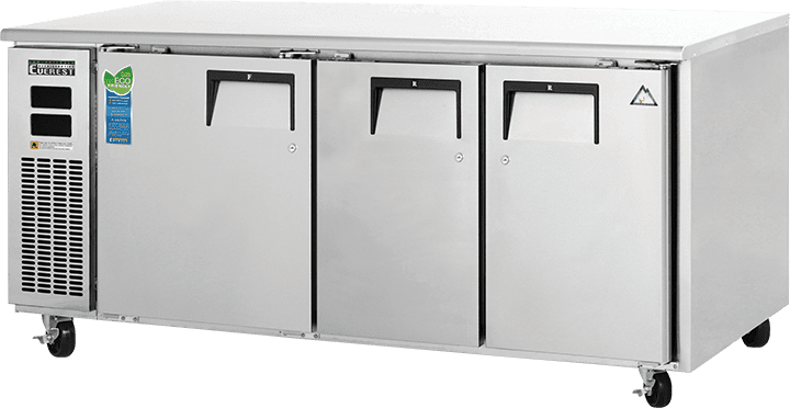 Everest Refrigeration ETRF3 Undercounter Worktop Refrigerator Freezer Combo 3 Section, 115v, NSF - 23 cu. ft.