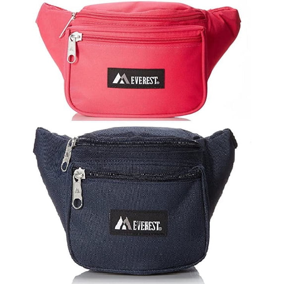 Everest Signature Set of 2 Fanny Packs, Hot pink and Navy