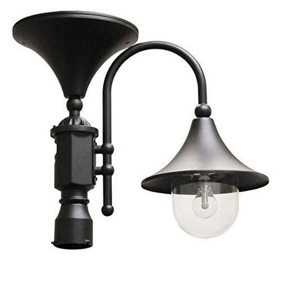 Everest Solar Lamp with GS Solar Light Bulb - Black