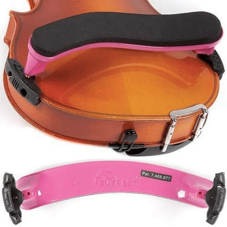 Everest 4/4 violin Hot Pink Shoulder Rest
