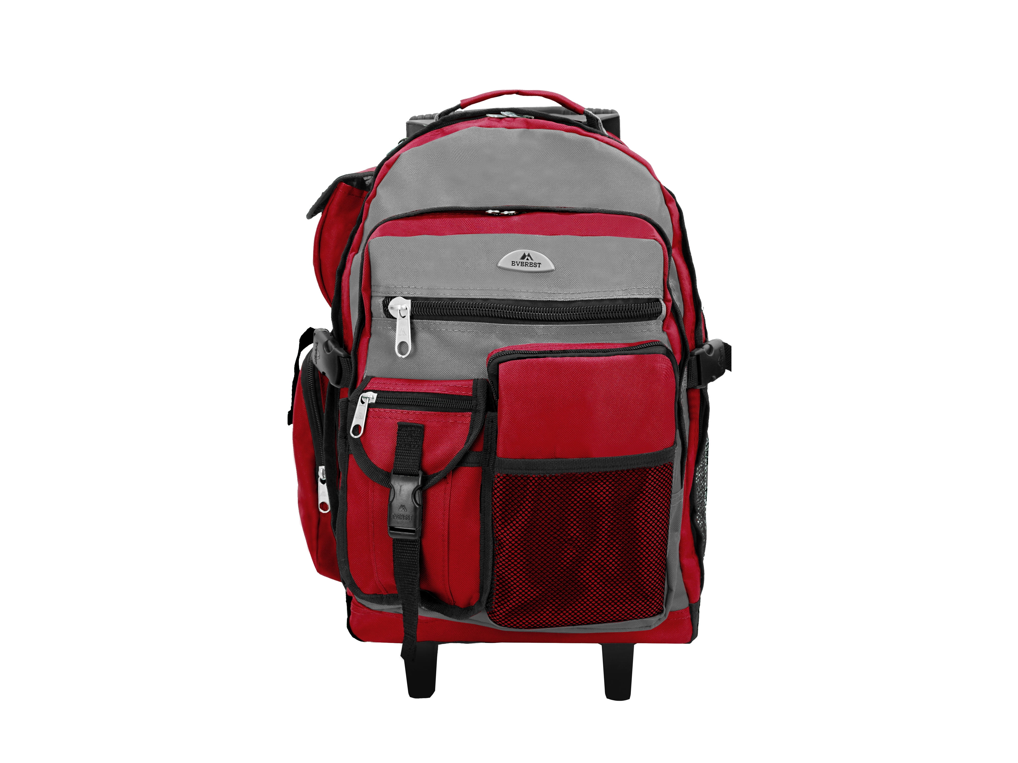 Everest Uni Deluxe Backpack On Wheels 13 5 x 21 x 12 Burgundy Gray everest-uni-deluxe-backpack-on-wheels-13-5-x-21-x-12-burgundy-gray