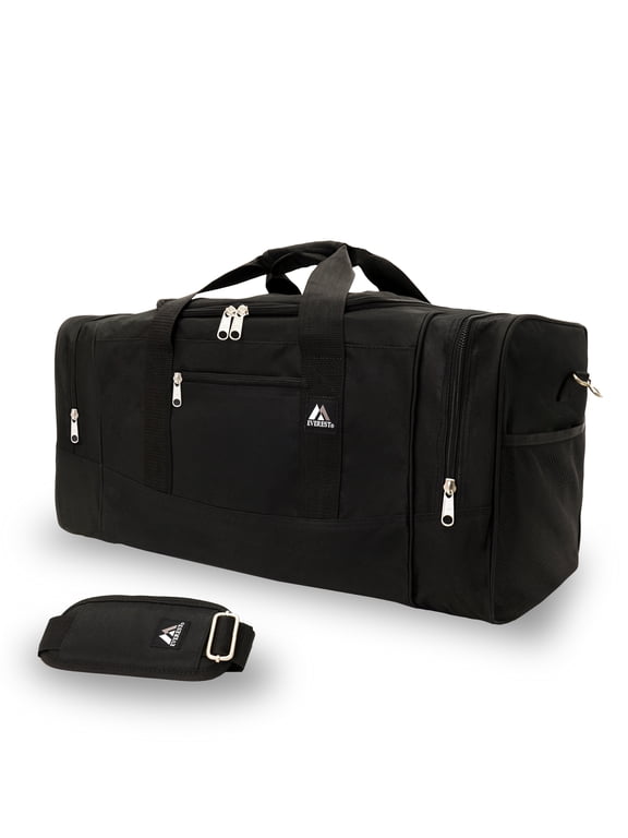 Unisex 25" Dual Zippered Sport Duffel Bag, Black