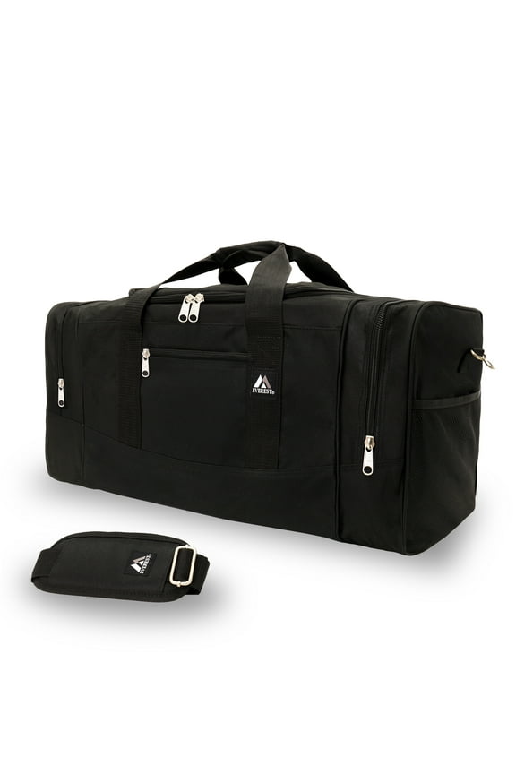 Unisex 25" Dual Zippered Sport Duffel Bag, Black