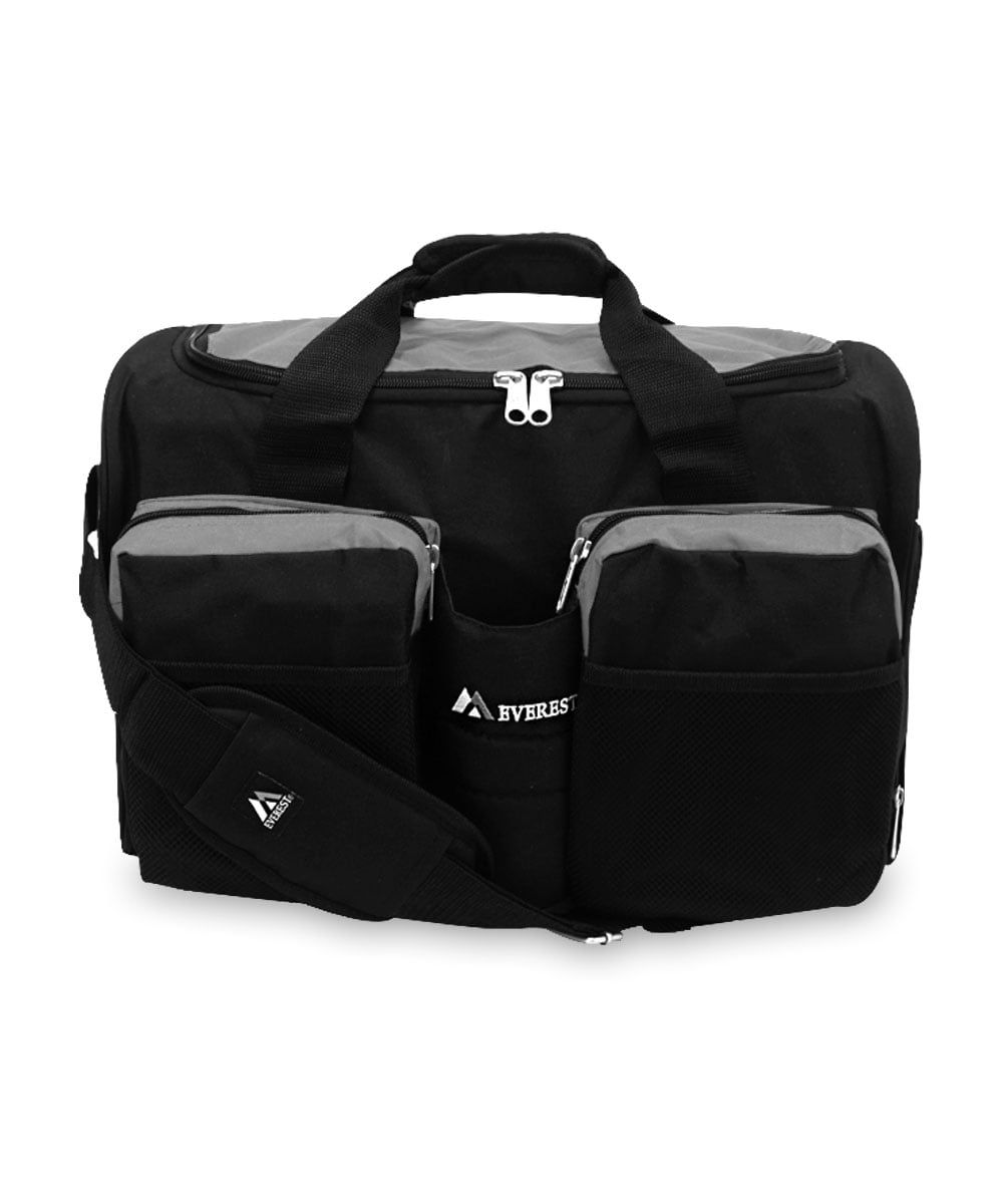 Everest Unisex 30 in Sports Duffel Bag with Wet Pocket, Dark Gray