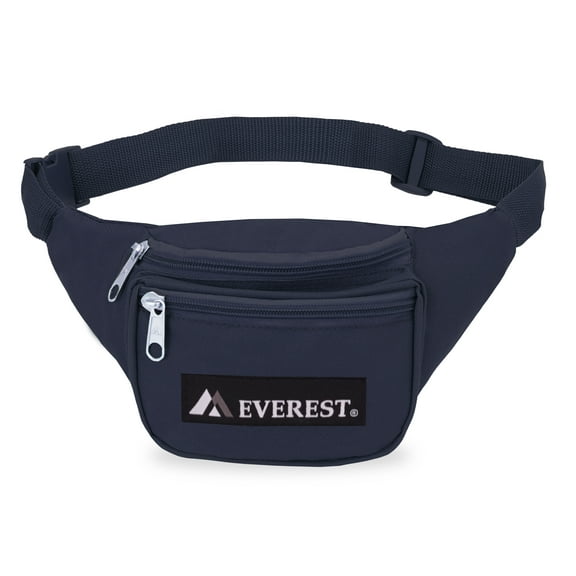 Everest Unisex 8 in. Wide Signature Waist Fanny Pack Navy Blue