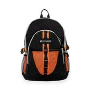 Everest Unisex Backpack with Dual Mesh Pocket 19, Orange Gray Black