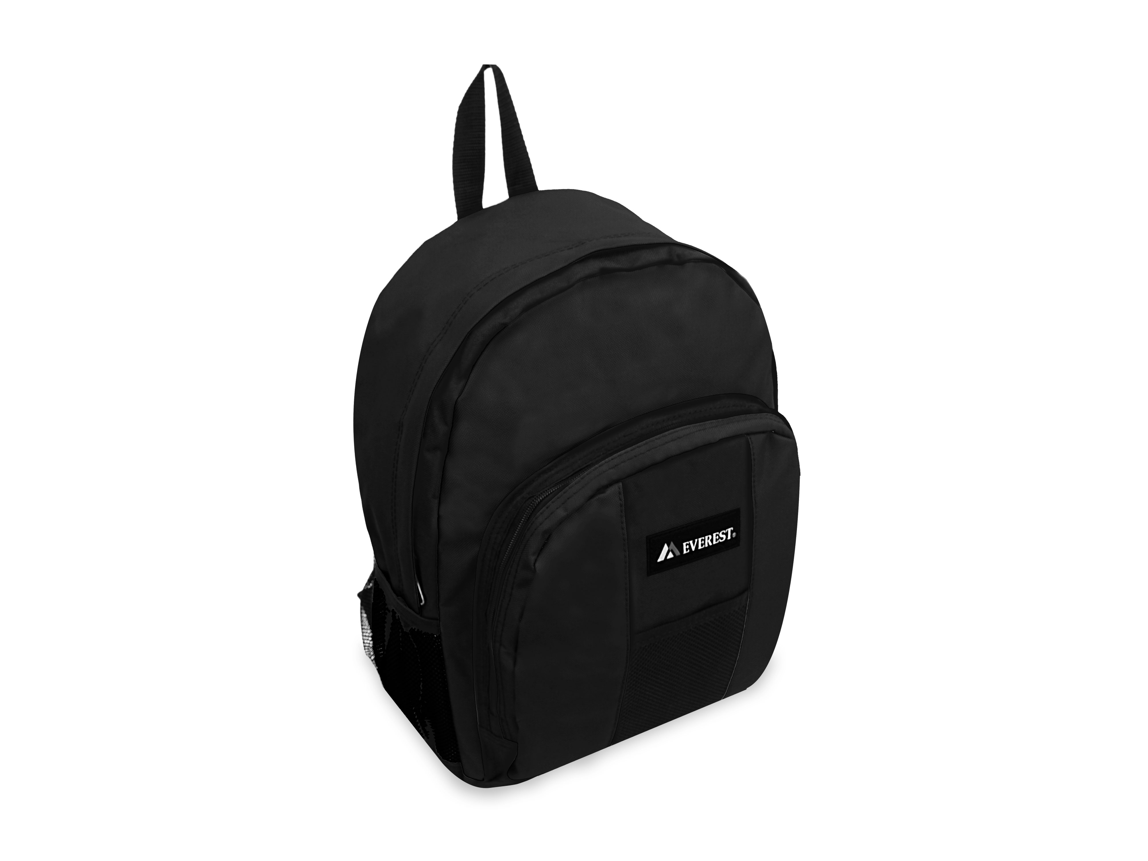 Everest Unisex Backpack with Front and Side Pockets, Black - image 1 of 4