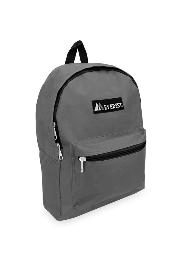 Unisex Basic 15" Backpack, Dark Gray