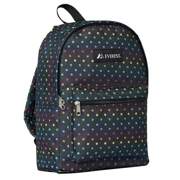 Everest Unisex Basic 15" Backpack, Mini Dot Multi-Color Pattern