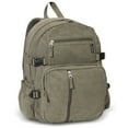 thumbnail image 1 of Everest Unisex Canvas Compression Backpack Olive, 1 of 7