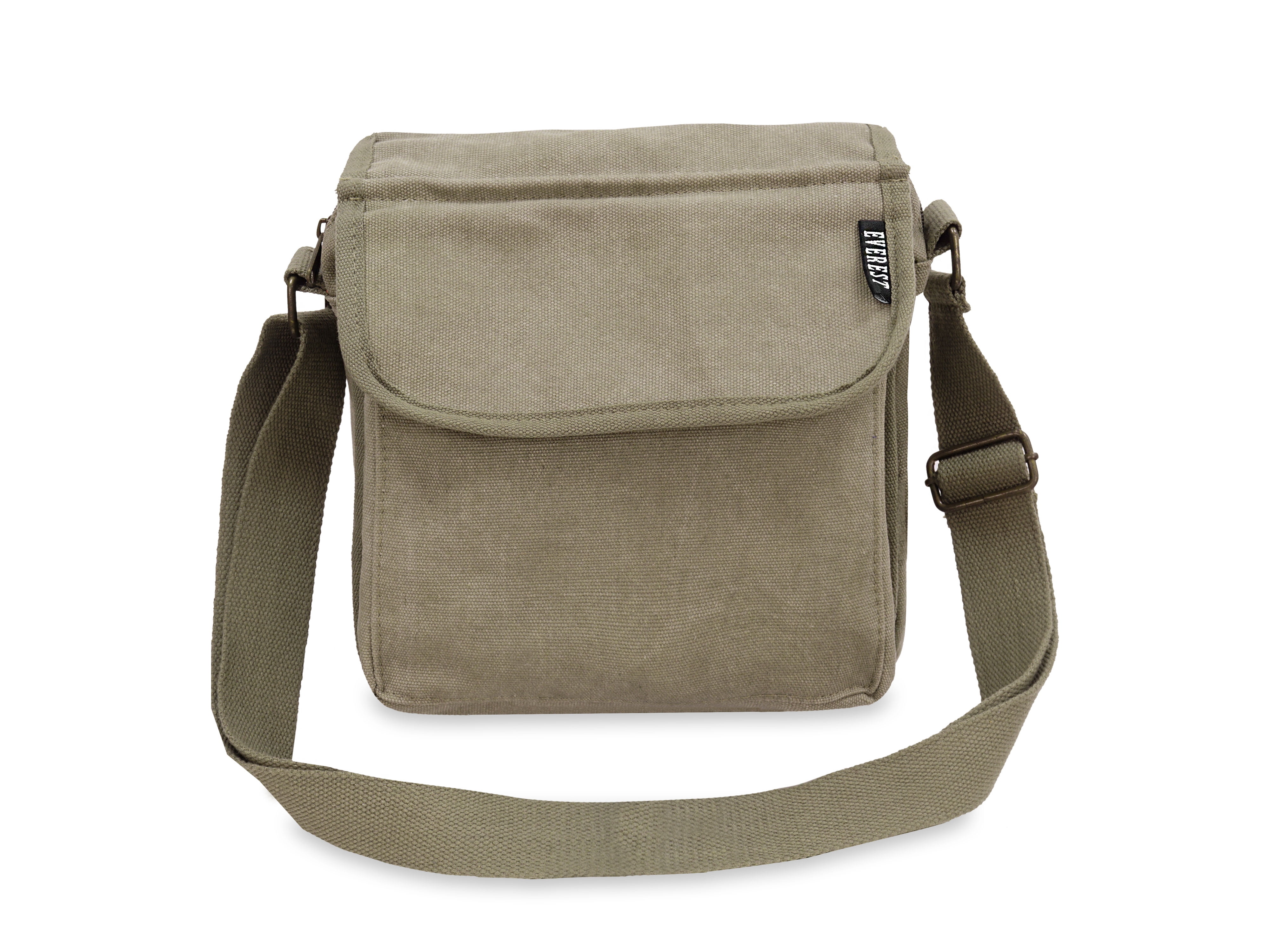 Everest Unisex Canvas Messenger Olive - Walmart.com