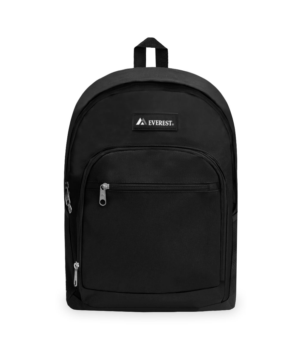 Everest Unisex Casual Backpack with Side Mesh Pocket, Black - image 1 of 4