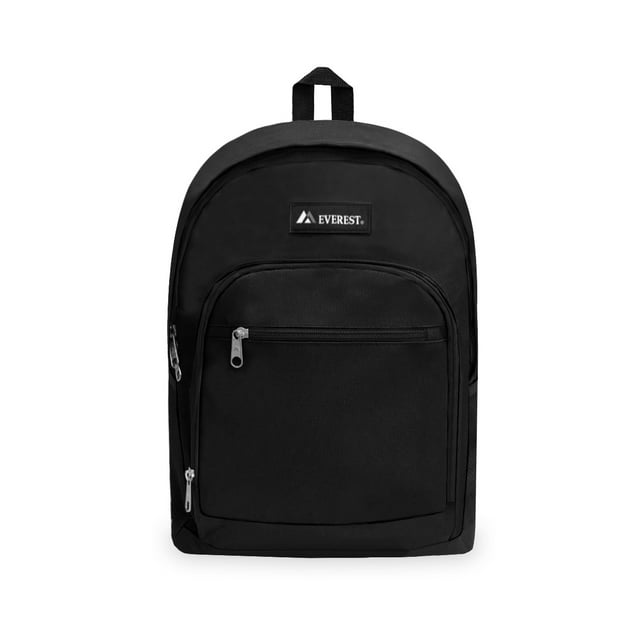 Everest Unisex Casual Backpack with Side Mesh Pocket, Black