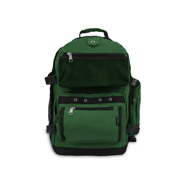 Everest Unisex Oversize Deluxe Backpack Dark Green Black
