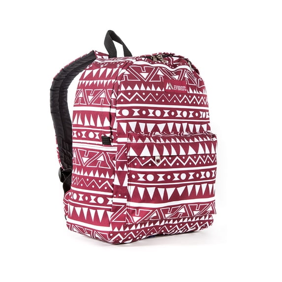 Everest Unisex Pattern Printed Backpack Burgundy
