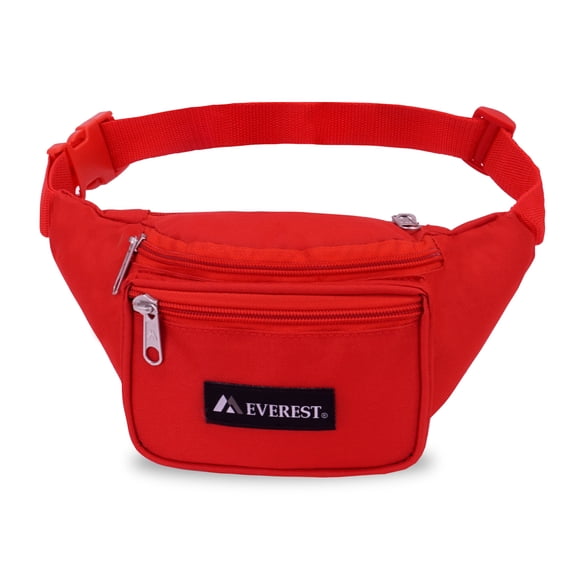 Everest Unisex Signature Waist Fanny Pack, Red