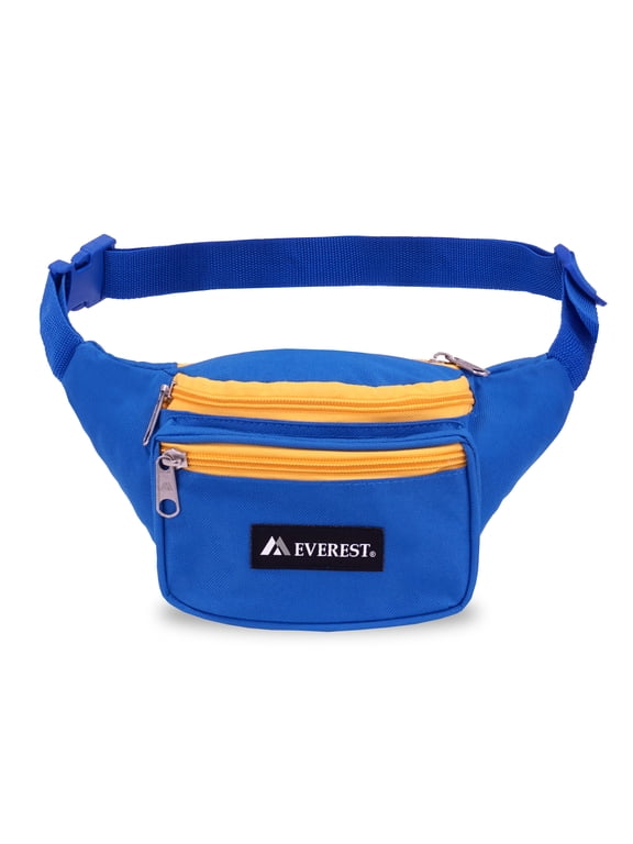 Unisex Signature Waist Fanny Pack, Royal Blue Yellow